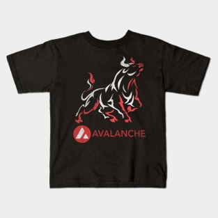 Bull Market Avalanche AVAX Coin To The Moon Crypto Token Cryptocurrency Wallet Birthday Gift For Men Women Kids Kids T-Shirt